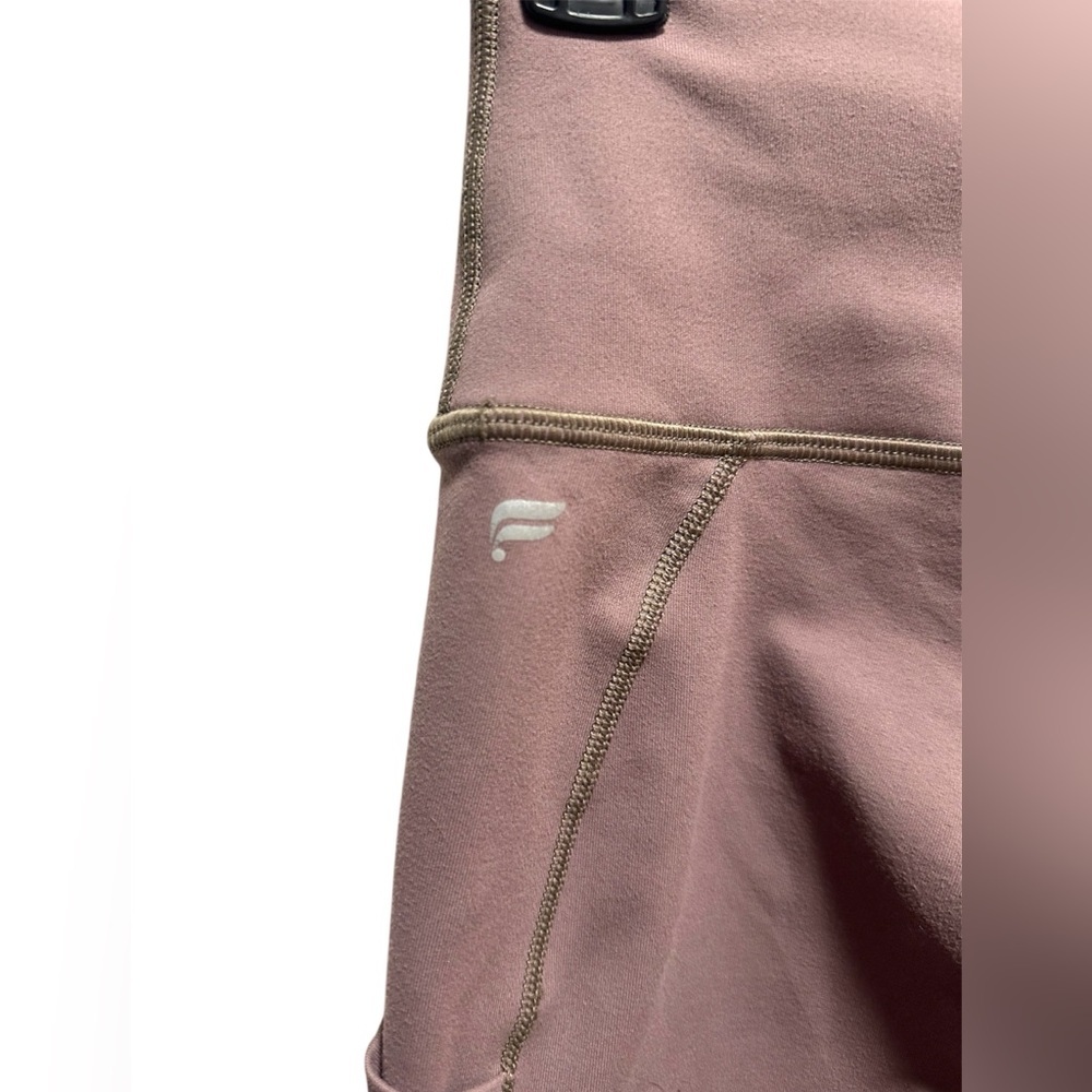 Fabletics POWERHOLD Taupe/mauve High-Waisted Leggings - Picture 3 of 4